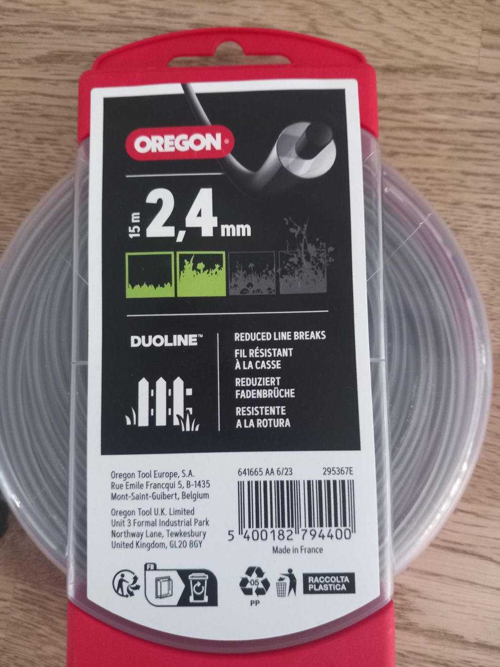 Oregon Tutti gli attrezzi: Oregon Duoline Trimmerfaden 2.4mm x 15m – Nuovo e nell'imballaggio originale da Thun venduto da Beas-Allerlei 1