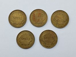 Shell Gedenkmünzen verschiedene Jahrgänge