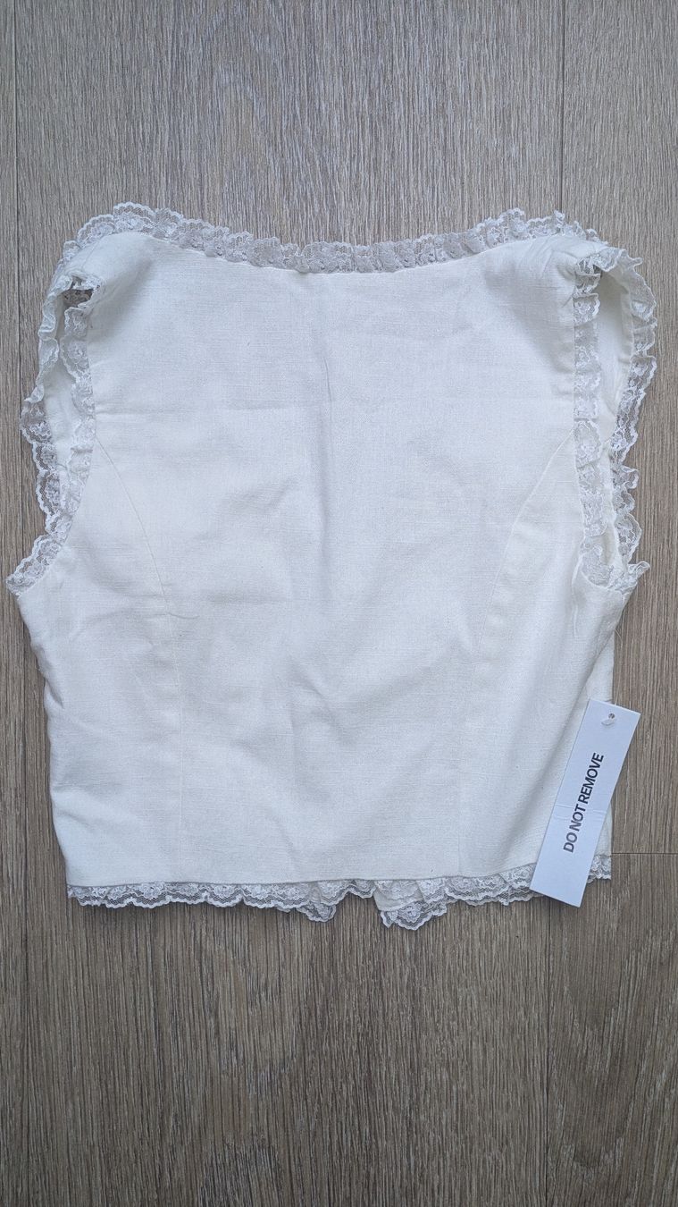 Top: White cotton bustier – Nuovo (secondo la descrizione) da Ettingen venduto da hms_w27b 3