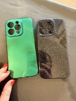 iPhone Hülle Glitzer Grün/Schwarz - Top Zustand!
