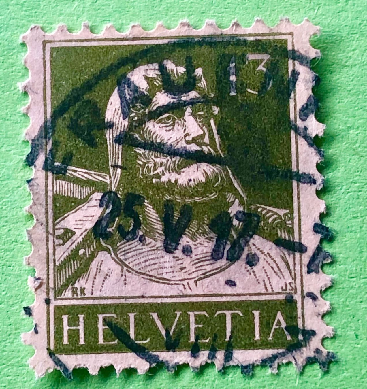 Alle Briefmarken: Nr.139 Tellbrustbild GESTEMPELT     – Gebraucht aus Aarau von Billa007