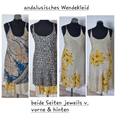 XS-SM 34-38 andalusisches 2 in 1 Wendekleid Sommerkleid Boho