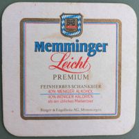 Bierdeckel - Memminger - 80er Jahre - D