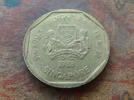 SINGAPOUR  1  Dollar  1988