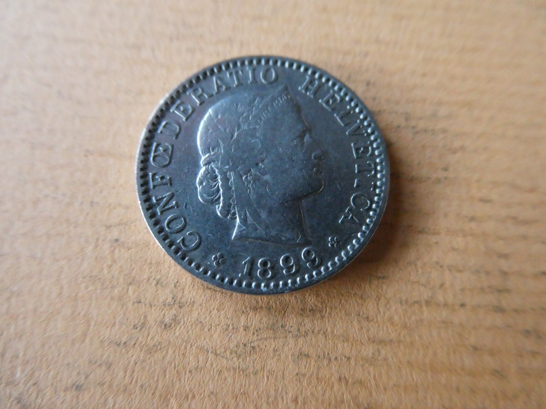 Tutti le monete: Schweiz 1899, 20 Rappen – Usato da Hinterforst venduto da Rohusri