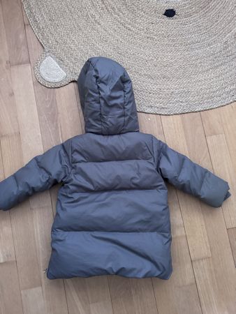 Zara Baby echte Daunenjacke grau/rosa Grösse 86-92