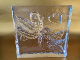 Pukeberg Sweden / Glasbild  mit Friedenstauben 🕊️ 🕊️