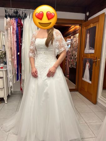 Brautkleid, Gr. 36/38, A-Linie, Tüll, Spitze, Top Zustand!