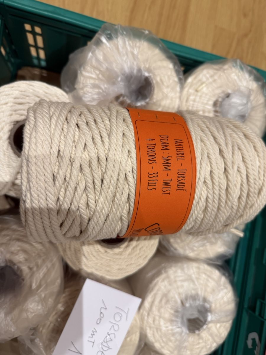Cordicelle & Fili: Macrame Cord 5mm Natural Cotton Rope/8CHF each/100m per Roll – Nuovo (secondo la descrizione) da Neirivue venduto da naz_z28w