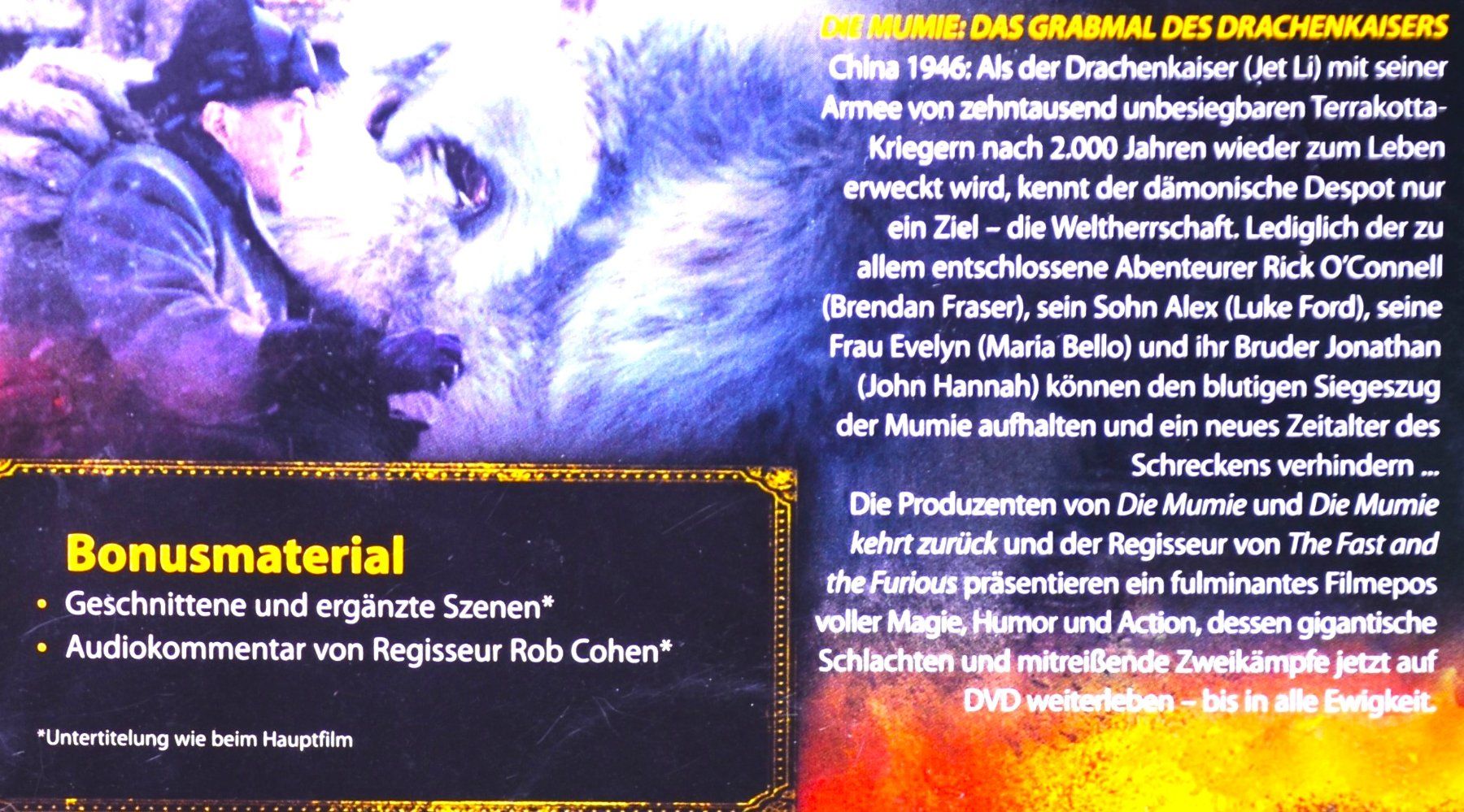 Tutti i DVDs: DIE MUMIE  /  DAS GRABMAL DES DRACHENKAISERS – Nuovo (secondo la descrizione) da Luzern venduto da piro12 2