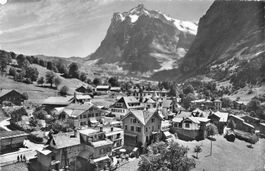 Grindelwald (BE) – Ortsansicht mit dem Wetterhorn