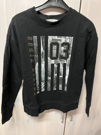 Langarm T-Shirt schwarz, Gr. 134/140