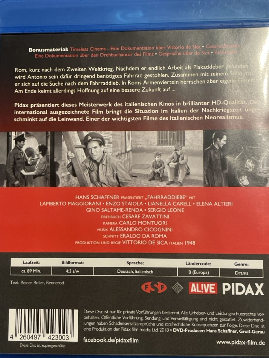 Tutti i DVDs: Fahrraddiebe (1948) – Nuovo (secondo la descrizione) da Waldenburg venduto da Gonzo8 1