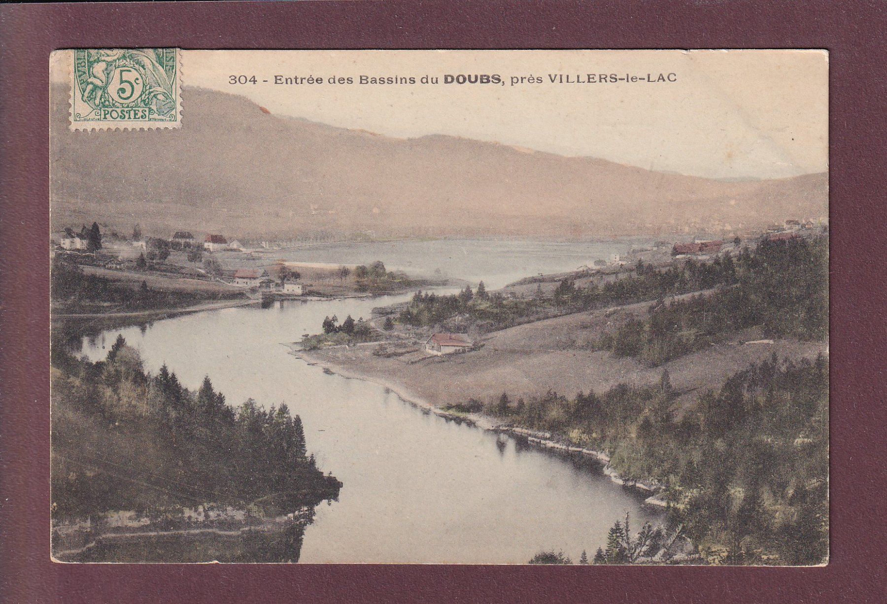 Cartoline postali: BASSIN DU DOUBS - 1906 – Usato da Pully venduto da nicecards