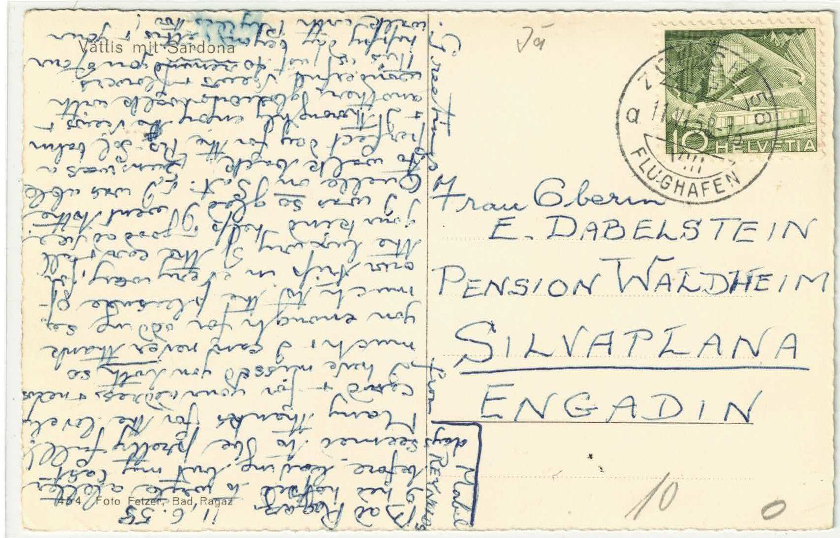 Cartoline postali: Vättis - Generalansicht – Usato da Ettingen venduto da Kartenplanet 1