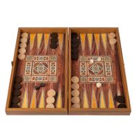 Backgammon en bois de réplique de wengé / Grand (48 x 26 cm)