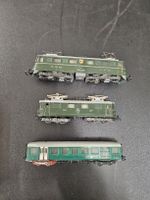 Modelleisenbahn Loks und Wagen 3-teilig gebraucht