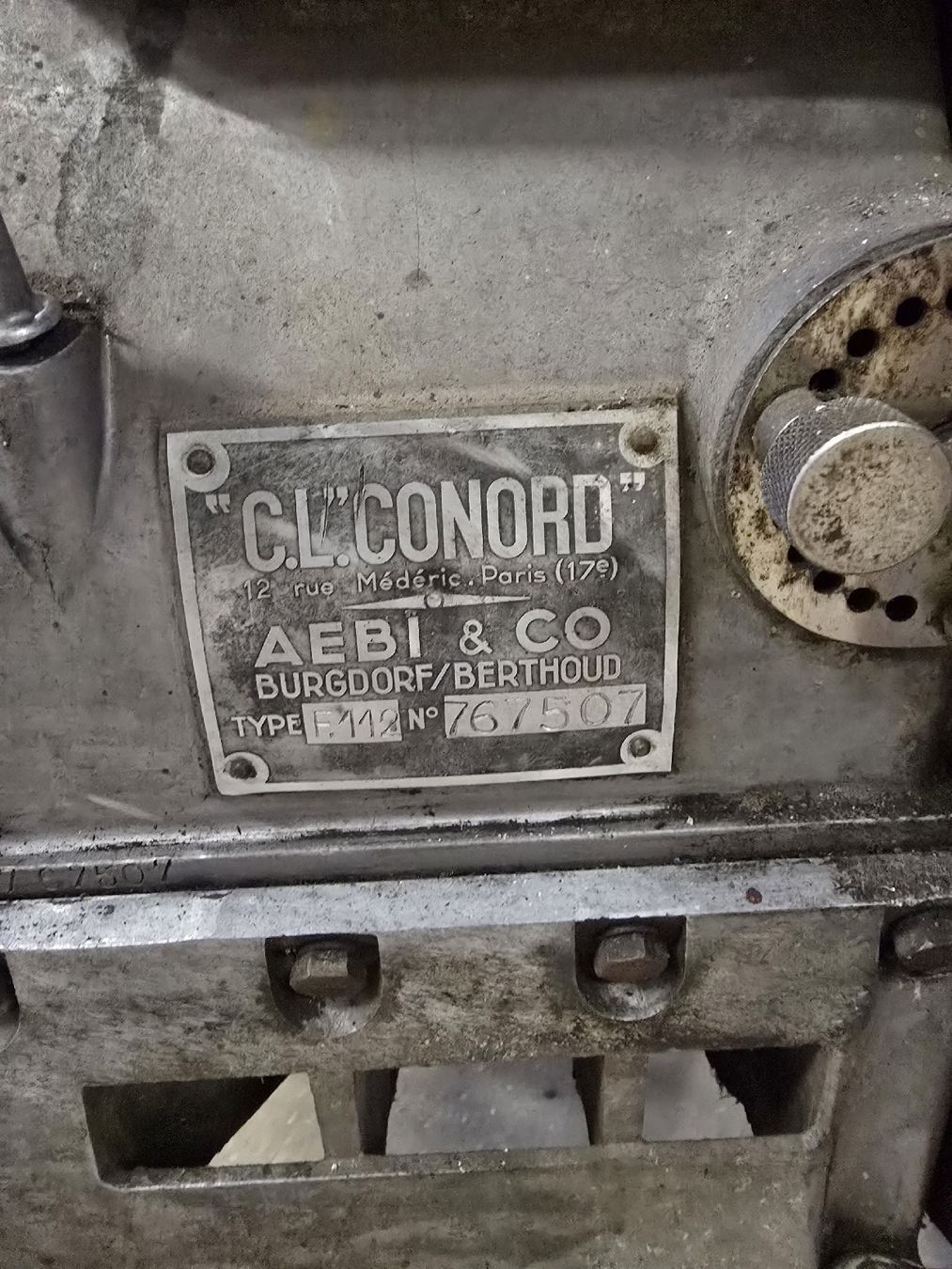 Aebi Alle Maschinen: AEBI Motor C.L.Concord, Typ F112, – Defekt aus mühlethurnen von ZIMMUU 2