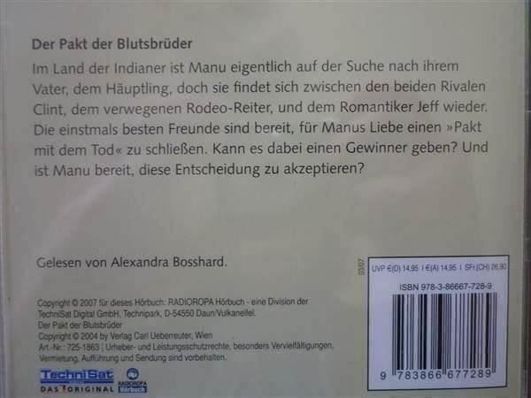 Audiolibri: 6 CD`s Der Pakt der Blutsbrüder – Nuovo e nell'imballaggio originale da Wetzikon ZH venduto da Gerbera5 1