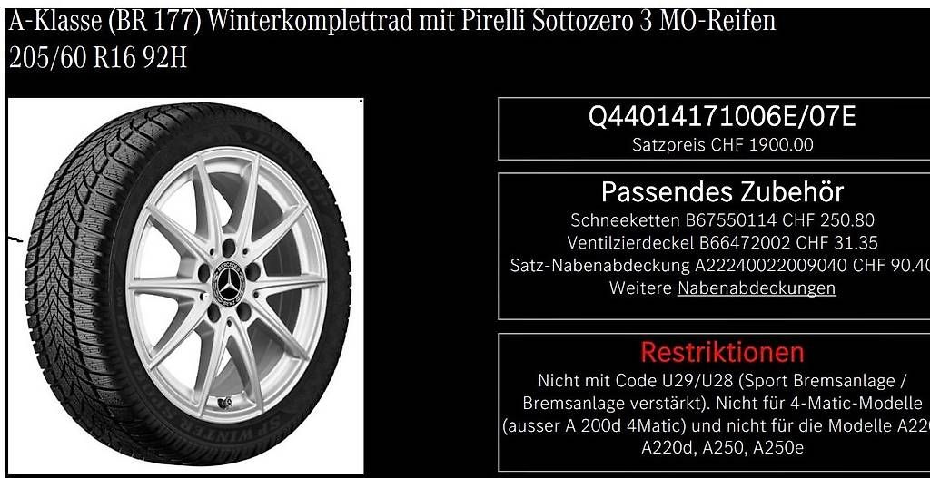 Pneumatici & Ruote complete: Original Mercedes 16zoll – Usato da Emmenbrücke venduto da net_5ymj