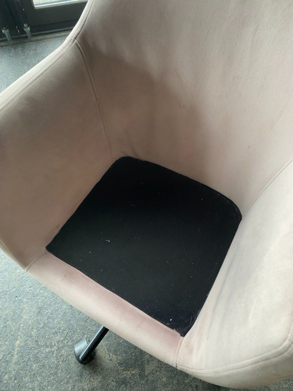Sessel: Bürostuhl mit Rollen rosa Samt – Gebraucht aus Rothenburg von ab_80 1