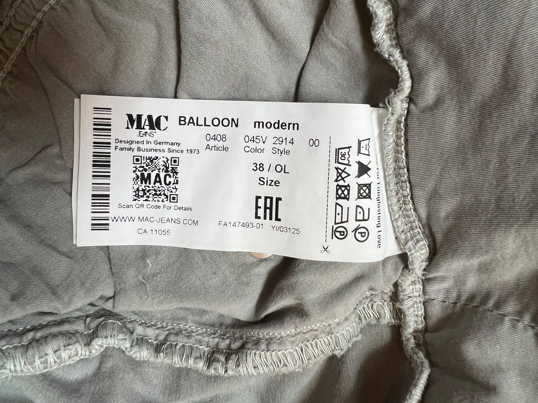 Hosen: Mac Hose, Gr. 38 in oliv-grau – Gebraucht aus Unterentfelden von Mcgisi 2