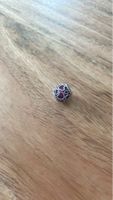 Charm Pandora authentique argent 925 et coeurs bordeaux