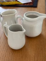 Vintage - 3 weisse Milchtöpfchen, Porzellan, ca. 9 cm hoch