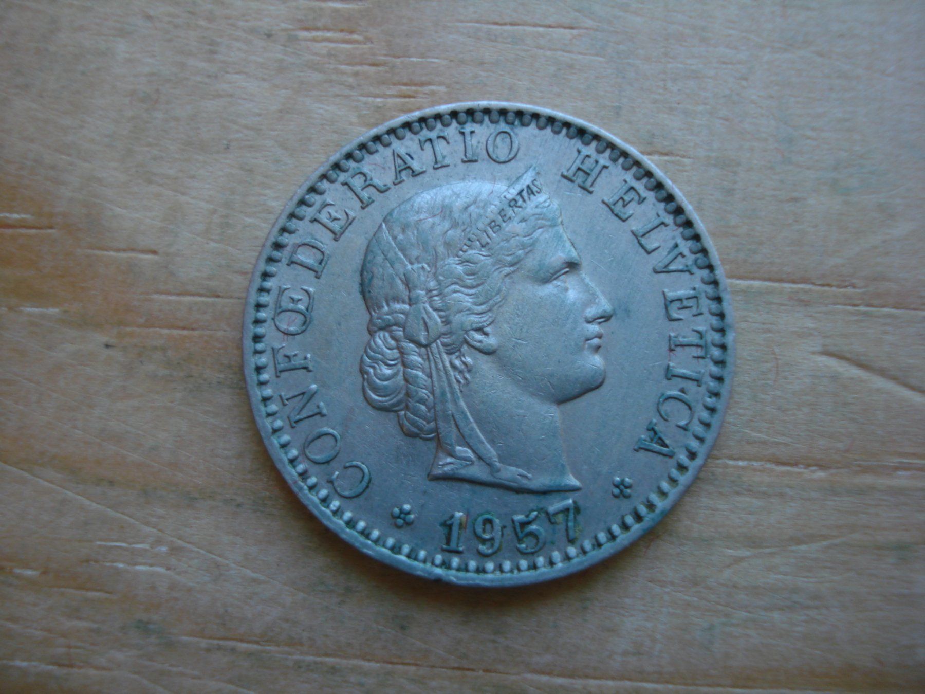 Tutti le monete: (S1) 20 Rappen 1957 – Usato da Erlach venduto da Net-Coins