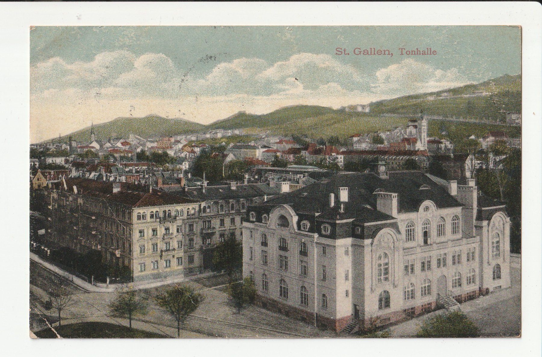 Cartoline postali: St. Gallen Tonhalle – Usato da Rheineck venduto da rhynegg