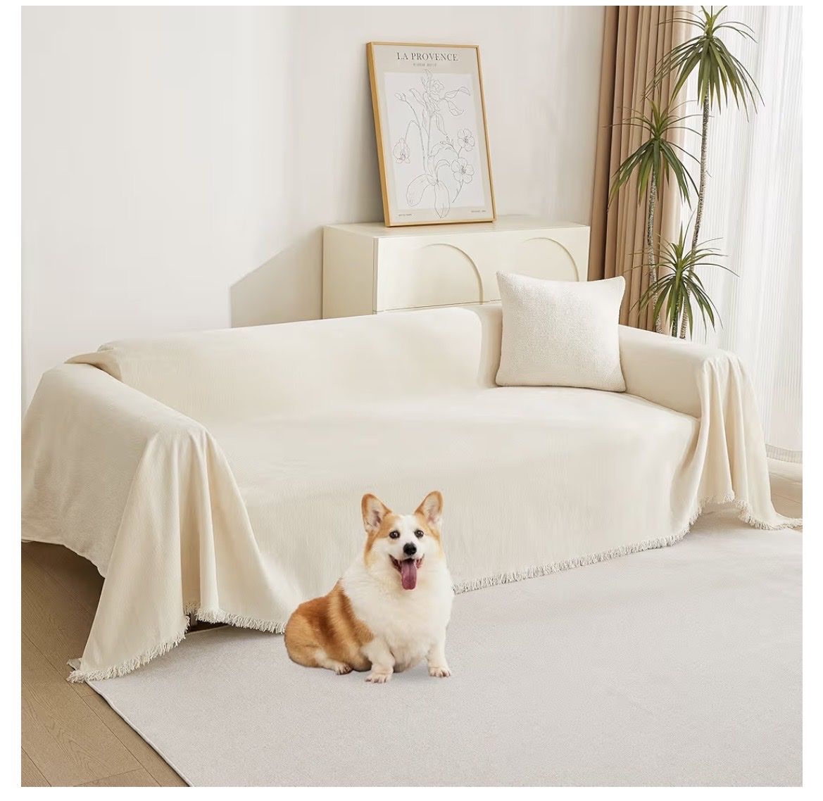 Coperte: Sofahusse mit Fransen, maschinenwaschbar, super weich, 230cm – Usato da Ennetbaden venduto da janique99 7