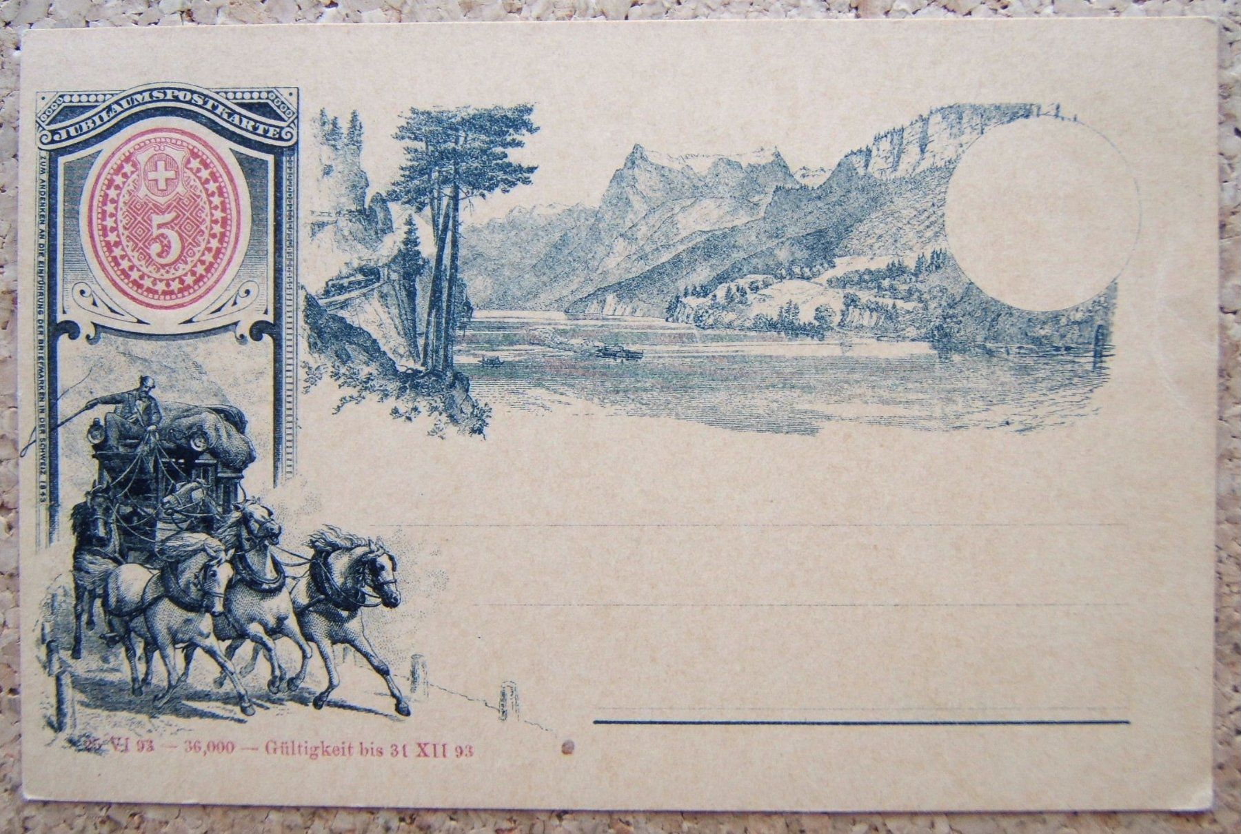 Tutti i francobolli: ALTE JUBILÄUMS POSTKARTE MIT KUTSCHE – Nuovo (secondo la descrizione) da Brunnen venduto da Nonne04