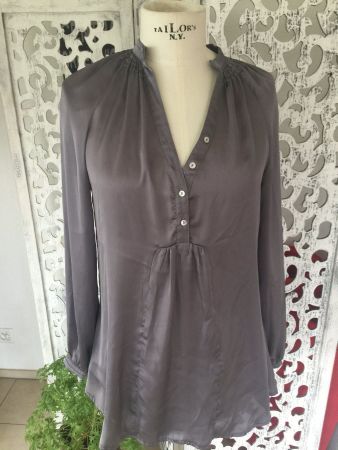 Zara Bluse Gr. XS Silbergrau