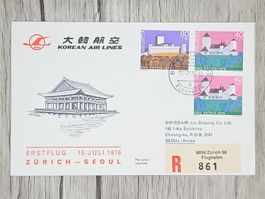 CL12 Enveloppe + Timbre Suisse 1976 Thème Aviation