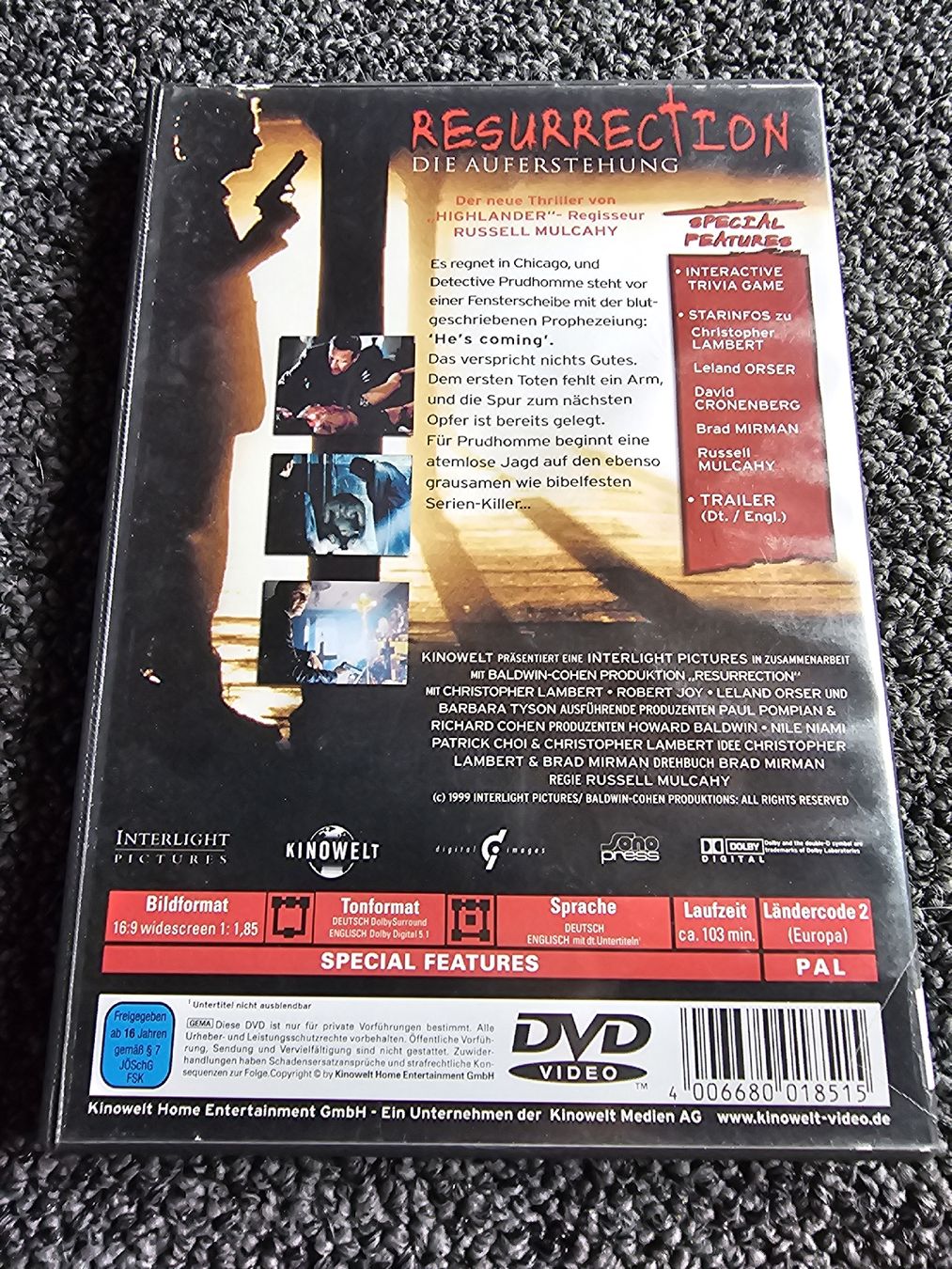Alle DVDs: DVD Resurrection (23201) – Gebraucht aus Ruswil von jan_bxl5 1