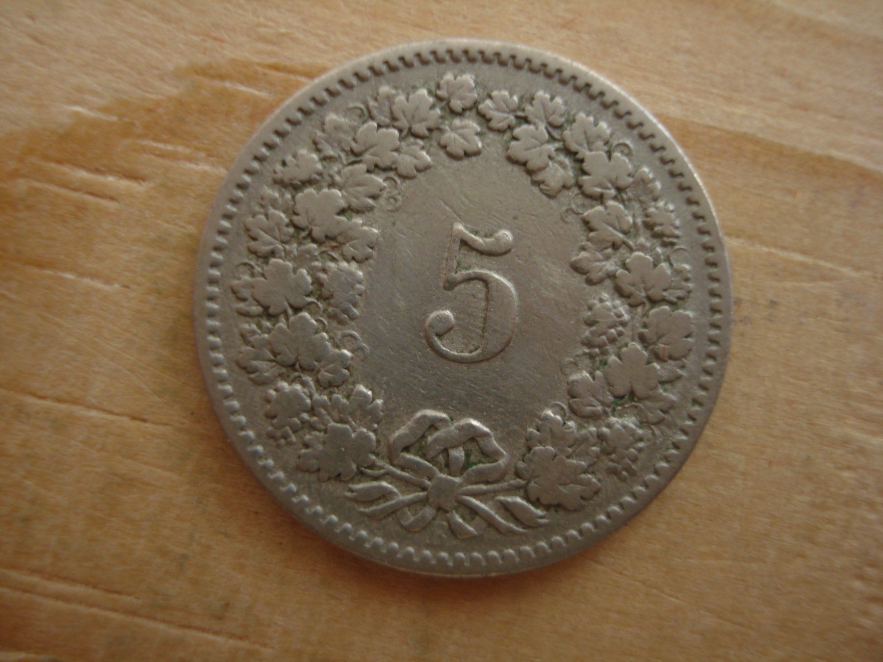 Alle Münzen: (S1) 5 Rappen 1893 – Gebraucht aus Erlach von Net-Coins 1