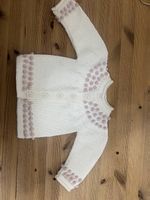  Handgestrickter Baby-Cardigan  Rosa & Creme