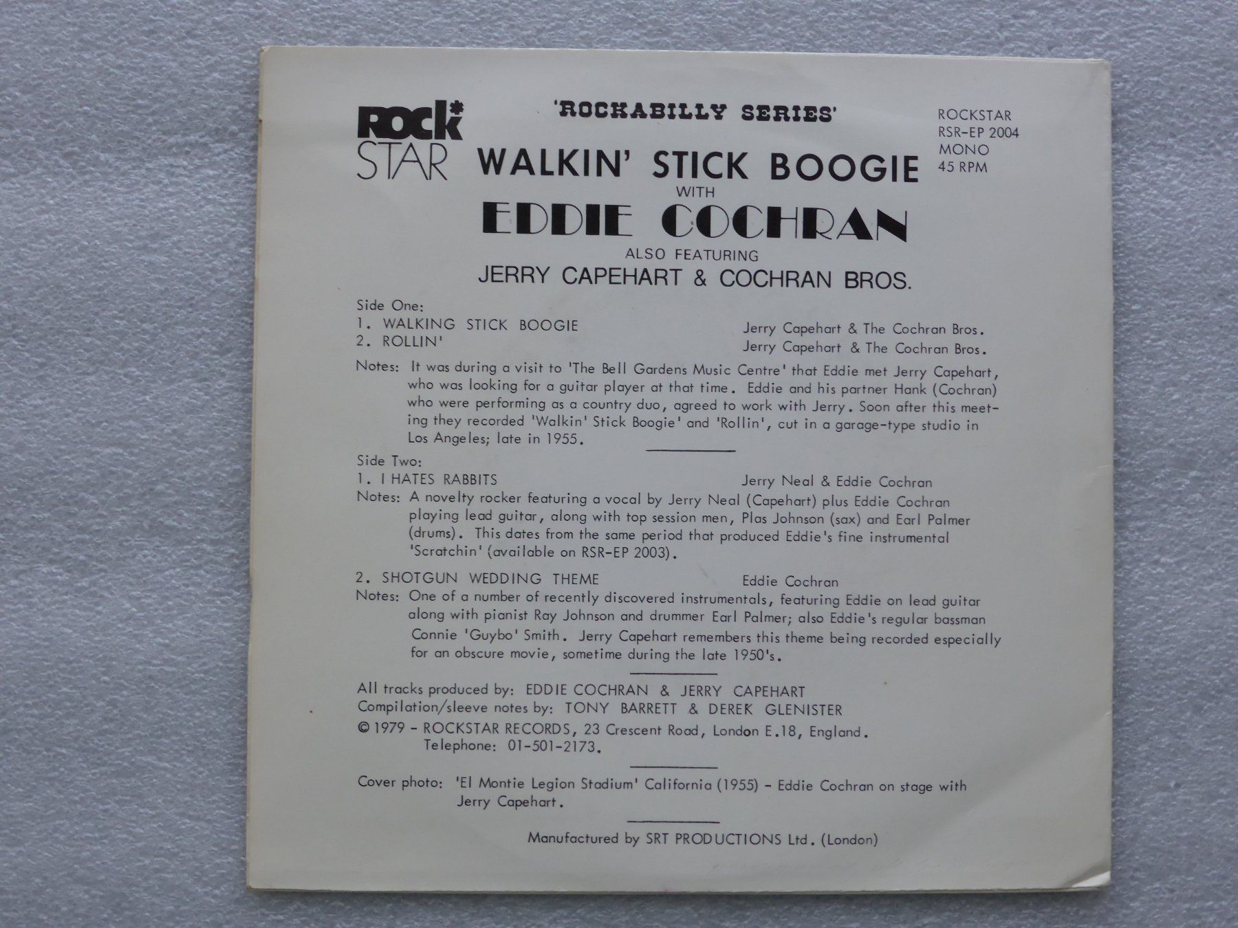 Schallplatten: Vinyl Single   EP  EDDIE COCHRAN – Gebraucht aus Küssnacht am Rigi von Mondkinder 3