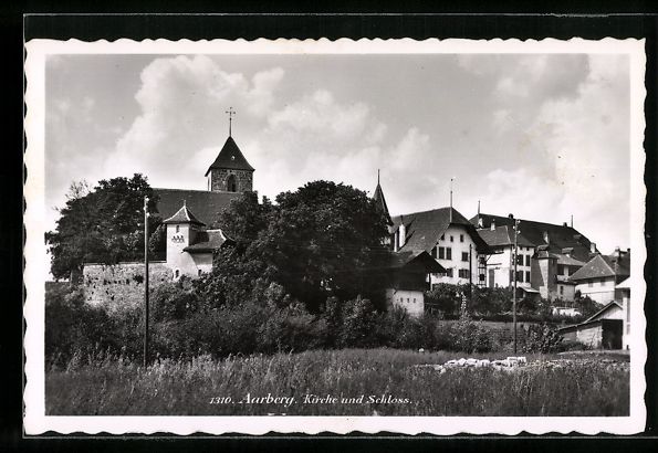 Cartoline postali: AK Aarberg, Kirche und Schloss – Usato da Berlin venduto da bartko-reher