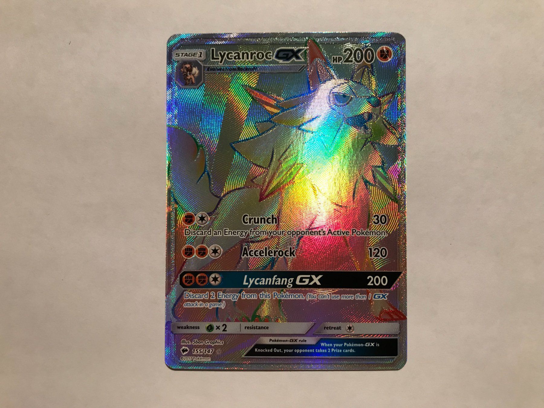 Pokémon Carte collezionabili: Lycanroc GX Rainbow EN – Usato da Hagendorn venduto da Pokecollectorch 1