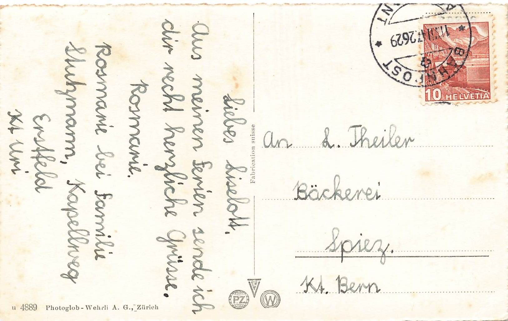 Cartoline postali: Erstfeld mit bristenstock – Usato da Biasca venduto da Blenio71 1