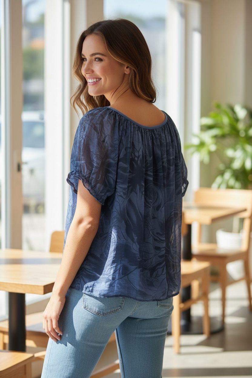 Camicette: Blouse bleue nuit – Usato da Vuisternens-Romont venduto da gol_xp6p 2