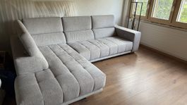 Ecksofa grau elektrischer verstellbar gebraucht