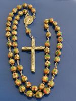 SCH. VINTAGE ROSENKRANZ AUS CLOISONPERLEN