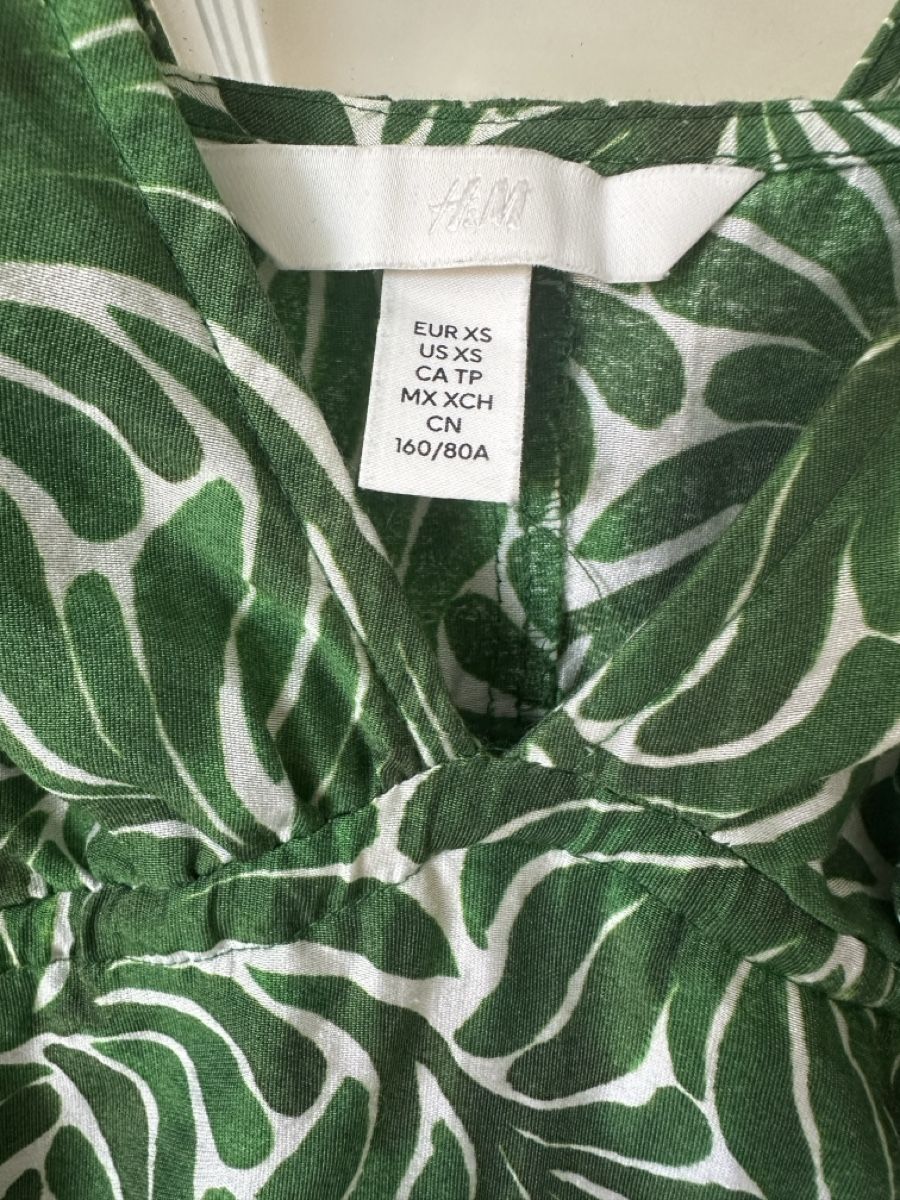 H&M Vestiti: H&M Green Leaf dress – Usato da Schaffhausen venduto da Nadiuna 5