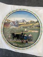 Wandteller "Bauernhochzeit" Langenthal 1988 Dölf Mettler