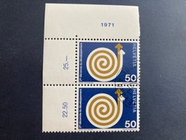 1971 Symbol für Zusammenarbeit 2x50 C. ET (ZNr 494)