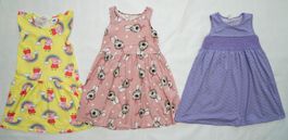 3x Sommerkleid - Peppa Pig/Hasen/Violet 110/116 - 5/6 Jahre
