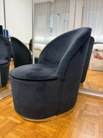 Fauteuil tendance noir et doré - parfait état!