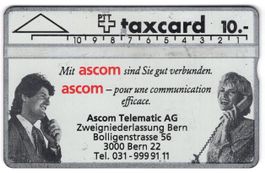 Ascom Telematic AG - seltene frühe Firmen Taxcard